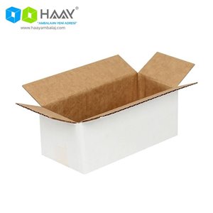8,5x3,5x3 cm Tek Oluklu Beyaz A-Box Koli