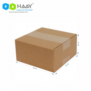 8x8x5 cm Tek Oluklu Kraft A-Box Koli 