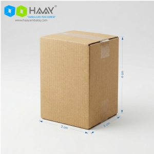 3x3x4 cm Tek Oluklu Kraft A-Box Koli 3x3x4 cm Tek Oluklu Kraft A-Box Koli