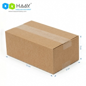 12x9x5 cm Tek Oluklu Kraft A-Box Koli