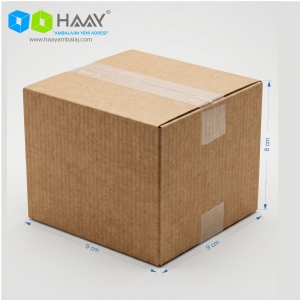 9x9x8 cm Tek Oluklu Kraft A-Box Koli