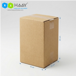 10x10x20 cm Tek Oluklu Kraft A-Box Koli