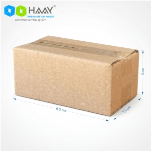 8,5x3,5x3 cm Tek Oluklu Kraft A-Box Koli