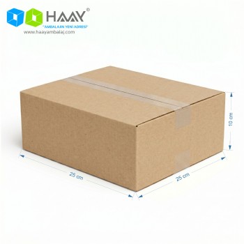 25x25x10 cm Çift Oluklu A-Box Koli