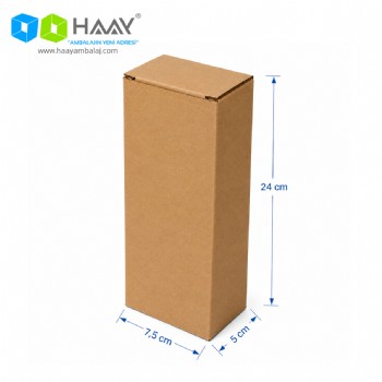 7,5x5x24 cm Kraft Kilitli E-Ticaret Kutu