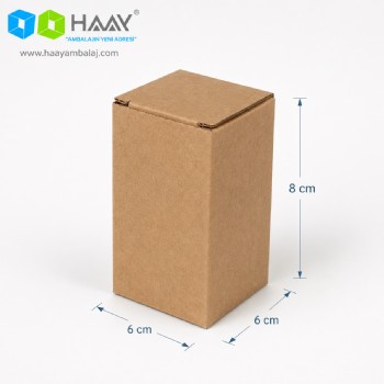 6x6x8 cm Tek Oluklu Küçük Kapaklı Kutu