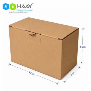 12x7x8 cm Kraft Kilitli E-Ticaret Kutu