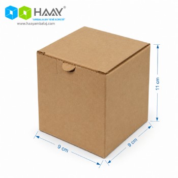 9x9x11 cm Kraft Kilitli E-Ticaret Kutu 