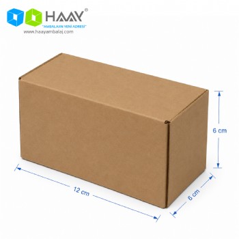 12x6x6 cm Kraft Kilitli E-Ticaret Kutu