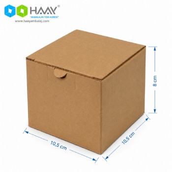 10,5x10,5x8 cm Kraft Kilitli E-Ticaret Kutu
