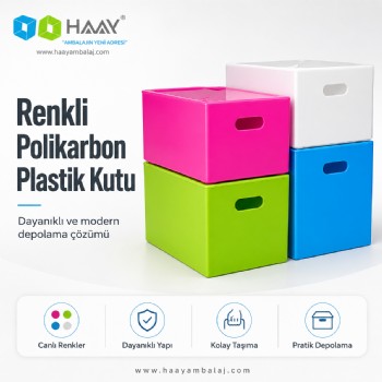 Renkli Plastik Polikarbon Kutu, Koli