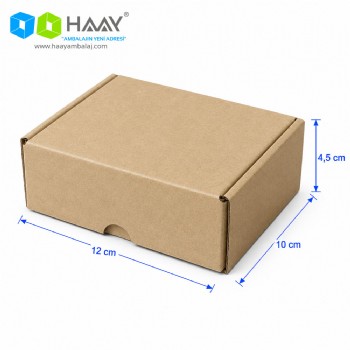12x10x4,5 cm Kraft Kilitli E-Ticaret Kutu