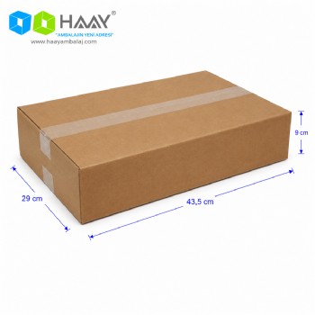 43,5x29x9 cm Tek Oluklu A-Box Koli