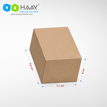 7,1x9,5x6 cm Kraft Kilitli E-Ticaret Kutusu