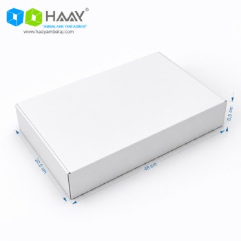 48x30,5x8,5 cm Beyaz Kilitli E-Ticaret Kutusu 